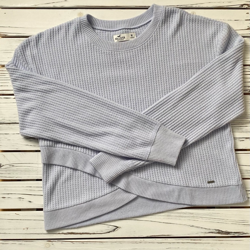 Hollister Cross Front Waffle Knit Sweater